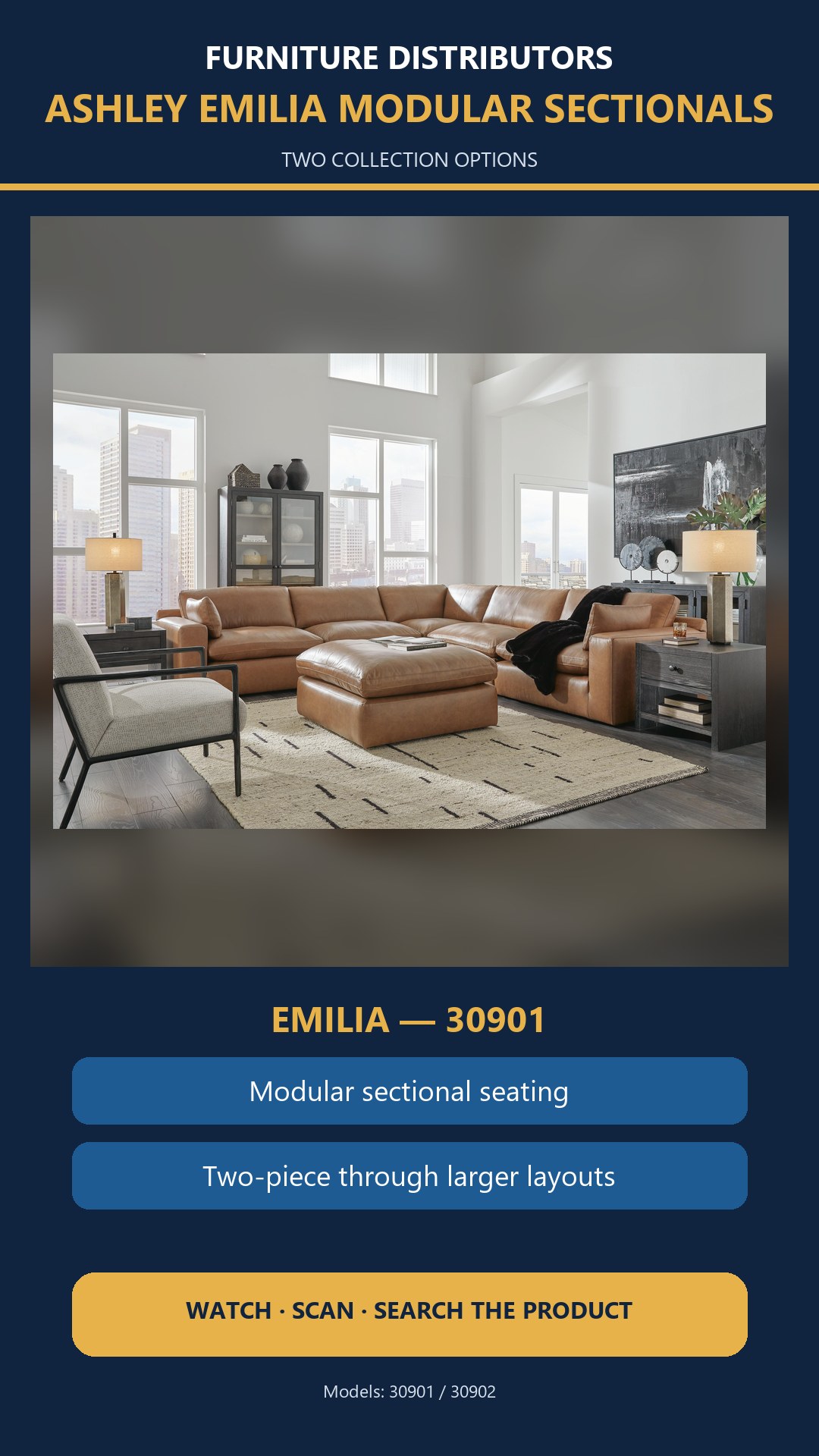 Ashley Emilia Modular Sectionals product video poster