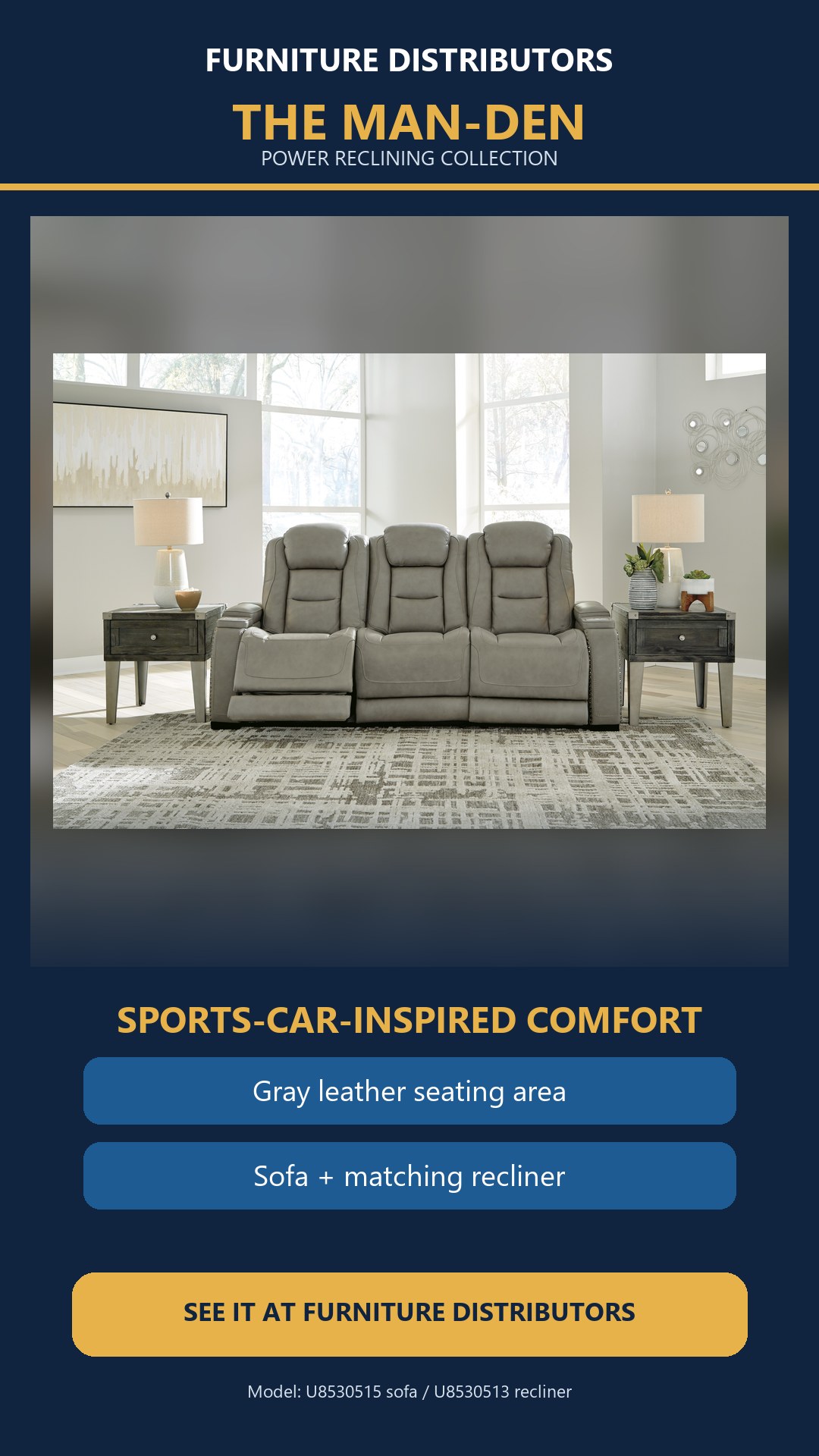 The Man-Den Power Reclining Sofa and Recliner product video poster