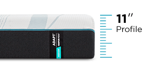 Side profile of the 11-inch TEMPUR-Adapt mattress