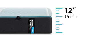 Side profile of the 12-inch TEMPUR-ProAdapt mattress